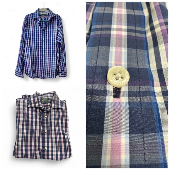Lauren Ralph Lauren Other - Men’s Plaid Button Down Long Sleeve Large (16 34/35) Lauren Ralph Lauren